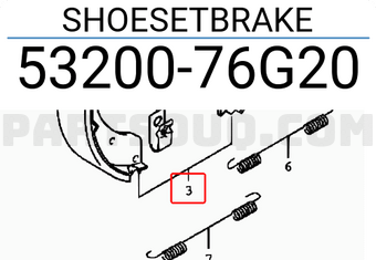 Suzuki 5320076G20 SHOESETBRAKE