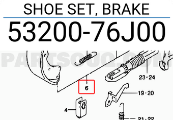 Suzuki 5320076J00 SHOE SET, BRAKE