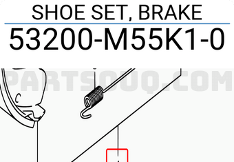 Suzuki 53200M55K10 SHOE SET, BRAKE