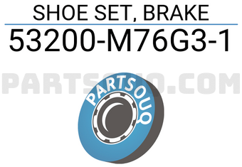 Suzuki 53200M76G31 SHOE SET, BRAKE