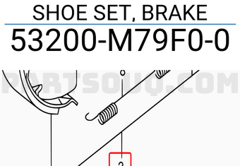 Suzuki 53200M79F00 SHOE SET, BRAKE