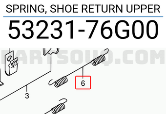 Suzuki 5323176G00 SPRING, SHOE RETURN UPPER