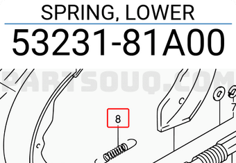 Suzuki 5323181A00 SPRING, LOWER