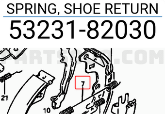 Suzuki 5323182030 SPRING, SHOE RETURN