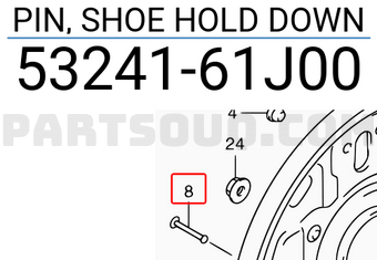 Suzuki 5324161J00 PIN, SHOE HOLD DOWN