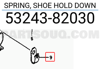 Suzuki 5324382030 SPRING, SHOE HOLD DOWN