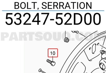 Suzuki 5324752D00 BOLT, SERRATION