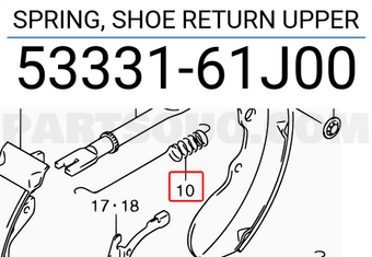 Suzuki 5333161J00 SPRING, SHOE RETURN UPPER