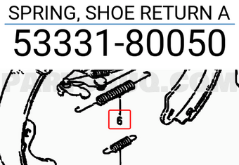 Suzuki 5333180050 SPRING, SHOE RETURN A