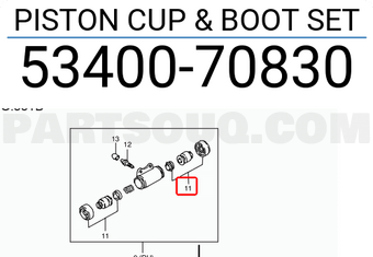 Suzuki 5340070830 PISTON CUP & BOOT SET