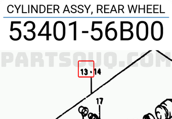 Suzuki 5340156B00 CYLINDER ASSY, REAR WHEEL