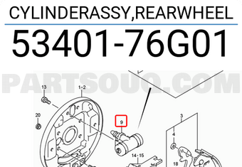 Suzuki 5340176G01 CYLINDERASSY,REARWHEEL
