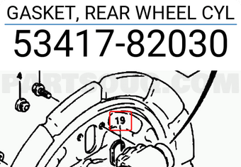 Suzuki 5341782030 GASKET, REAR WHEEL CYL