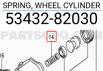 Suzuki 5343282030 SPRING, WHEEL CYLINDER