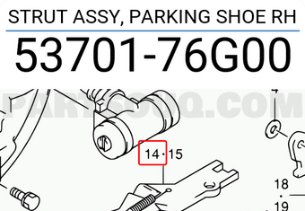 Suzuki 5370176G00 STRUT ASSY, PARKING SHOE RH