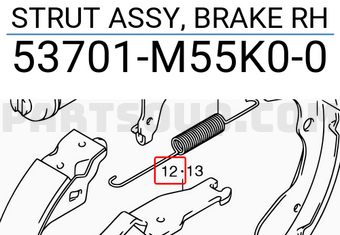 Suzuki 53701M55K00 STRUT ASSY, BRAKE RH
