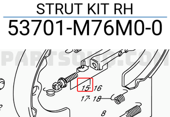 Suzuki 53701M76M00 STRUT KIT RH