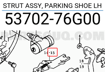 Suzuki 5370276G00 STRUT ASSY, PARKING SHOE LH