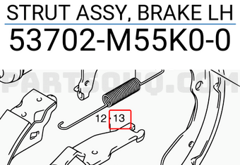 Suzuki 53702M55K00 STRUT ASSY, BRAKE LH