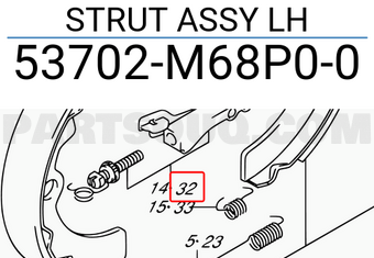 Suzuki 53702M68P00 STRUT ASSY LH