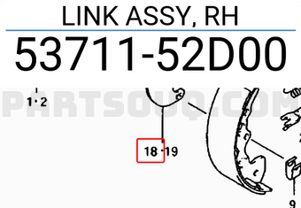 Suzuki 5371152D00 LINK ASSY, RH