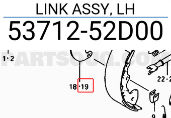 Suzuki 5371252D00 LINK ASSY, LH