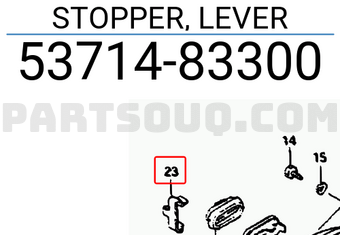 Suzuki 5371483300 STOPPER, LEVER