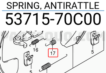 Suzuki 5371570C00 SPRING, ANTIRATTLE