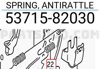 Suzuki 5371582030 SPRING, ANTIRATTLE