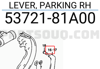 Suzuki 5372181A00 LEVER, PARKING RH