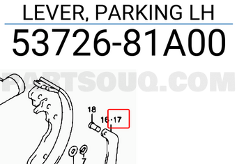 Suzuki 5372681A00 LEVER, PARKING LH