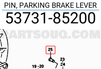 Suzuki 5373185200 PIN, PARKING BRAKE LEVER
