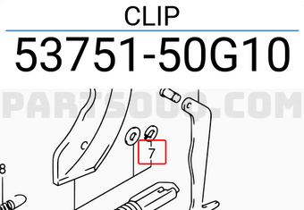 Suzuki 5375150G10 CLIP