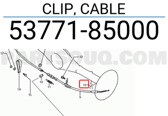 Suzuki 5377185000 CLIP, CABLE