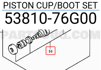 Suzuki 5381076G00 PISTON CUP/BOOT SET