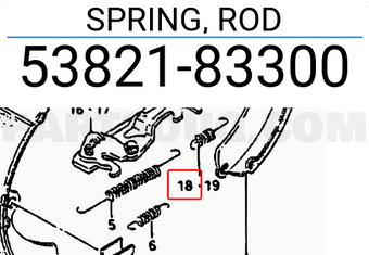 Suzuki 5382183300 SPRING, ROD