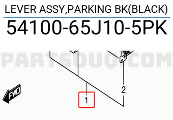 Suzuki 5410065J105PK LEVER ASSY,PARKING BK(BLACK)