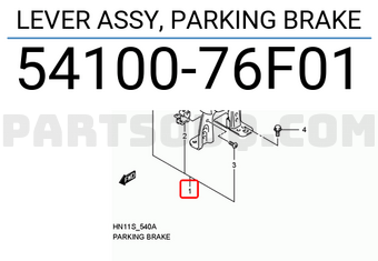 Suzuki 5410076F01 LEVER ASSY, PARKING BRAKE