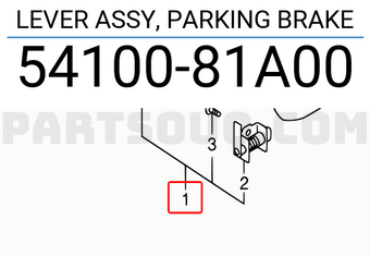 Suzuki 5410081A00 LEVER ASSY, PARKING BRAKE