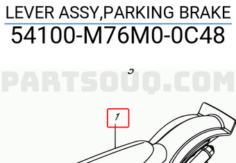 Suzuki 54100M76M00C48 LEVER ASSY,PARKING BRAKE