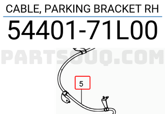 Suzuki 5440171L00 CABLE, PARKING BRACKET RH