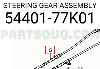 Suzuki 5440177K01 STEERING GEAR ASSEMBLY