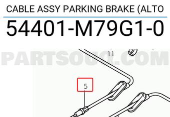 Suzuki 54401M79G10 CABLE ASSY PARKING BRAKE (ALTO