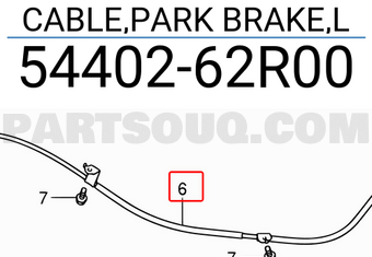 Suzuki 5440262R00 CABLE,PARK BRAKE,L