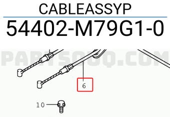 Suzuki 54402M79G10 CABLEASSYP