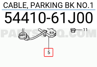 Suzuki 5441061J00 CABLE, PARKING BK NO.1