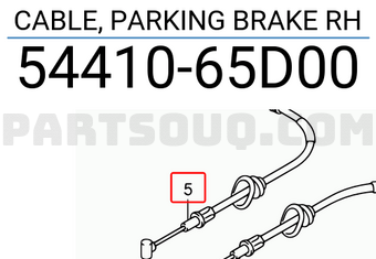 Suzuki 5441065D00 CABLE, PARKING BRAKE RH