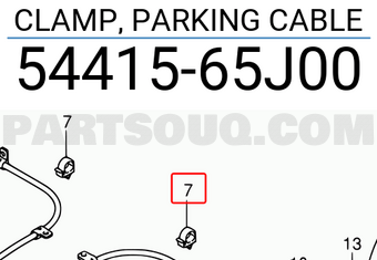 Suzuki 5441565J00 CLAMP, PARKING CABLE