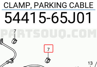 Suzuki 5441565J01 CLAMP, PARKING CABLE