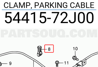 Suzuki 5441572J00 CLAMP, PARKING CABLE